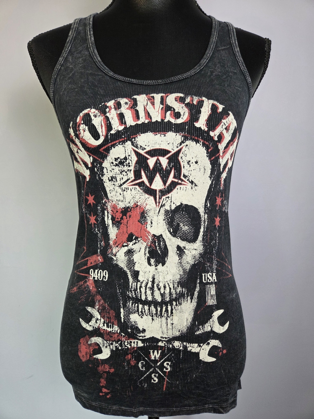 *Rare* Wornstar Death Mechanic Soft Ribbed Tanktop Ladies XLarge Retired Style